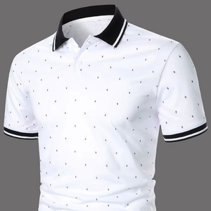 T-shirt en coton au design élégant pour hommes avec logo personnalisé, polo pour toutes les saisons, idéal comme cadeau d'anniversaire, provenance Inde - Product Image 1