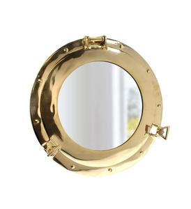 Espejo de Latón de 15 Pulgadas: Espejo Decorativo Marítimo y Náutico para Barcos, Espejos Náuticos para Baño - Product Image 6