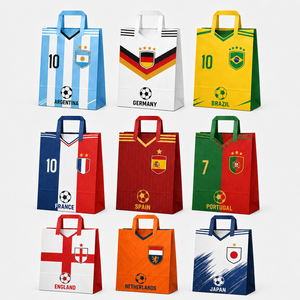 Sac <span class=keywords><strong>en</strong></span> <span class=keywords><strong>papier</strong></span> imprimé pour maillot <span class=keywords><strong>de</strong></span> football, robuste et résistant, sac cadeau personnalisé pour équipe <span class=keywords><strong>de</strong></span> football, sac <span class=keywords><strong>en</strong></span> <span class=keywords><strong>papier</strong></span> kraft - Product Image 1