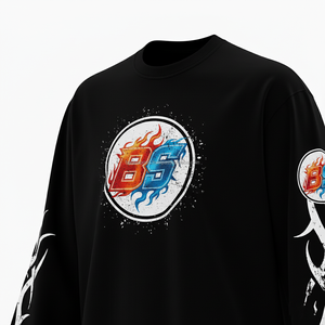 Sweat-shirt de haute qualité pour femmes coton mélangé lourd couleur noire feu glace Logo personnalisé DTG imprimé femmes sweats respirants - Product Image 4