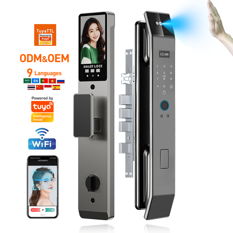 Tuya Smart Lock Door 3d Face Recognition Automatic Smart Locks With Camera Smart Biometric Security Smart Digit Lock · image 1