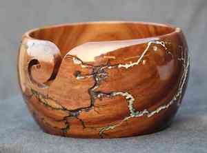 Bol à tricoter en bois, support de fil, accessoire artisanal en bois naturel, portable, écologique, empêche le roulement et le bourrage pour la couture - Product Image 2