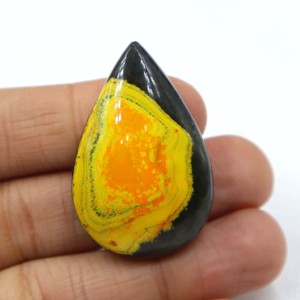 Jaspe Abejorro Natural, Cabujón de Piedra Preciosa, Jaspe Amarillo, Piedra Suelta Lisa, Proveedor Mayorista para Joyería - Product Image 1