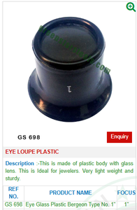 Herramientas profesionales de joyería de acero inoxidable GS 698, alicates de grabado de lupa de ojo con lupa de ojo de plástico para equipo de fabricación de joyas - Product Image 2