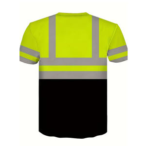 Anti-UNew Arrival Plus Size Customized Breathable Working <b>T</b>-<b>Shirts</b> Hi Vis Reflective Two Tone Colors <b>T</b> <b>Shirts</b> - Product Image 2