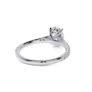 Bague en diamant ovale en or jaune 14 carats 6x8 bijoux de fiançailles IGI VS1 clarté F couleur diamant mariages cadeaux certifiés GIA - Product Image 4