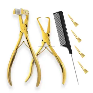 Chuyên Nghiệp Tóc Công Cụ Mở Rộng Vàng Màu Băng Trong Phần Mở Rộng Tóc Plier Micro Vòng Remover Plier Thiên Tài Sợi Ngang