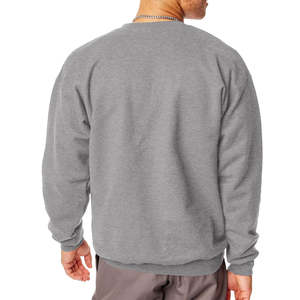 เสื้อสเวตเตอร์สีทึบคอกลมของผู้ชายมาใหม่โลโก้ตามสั่ง - Product Image 6