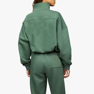 Conjunto Deportivo Ligero de Dos Piezas para Mujer, Talla Grande, Color Sólido, Informal, para el Hogar o el Gimnasio - Product Image 2