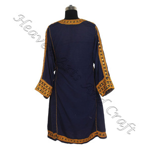 Vintage noir afghan Balochi robe à la main afghani/irani/balochi/pakistanais/indien BDR039 femmes portent le meilleur design robe Vintage - Product Image 2