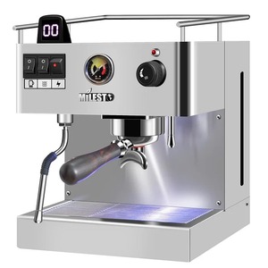 Máquina de Espresso Semiautomática Comercial de Primera Calidad, Portátil, Multifuncional, de Acero Inoxidable - Product Image 1
