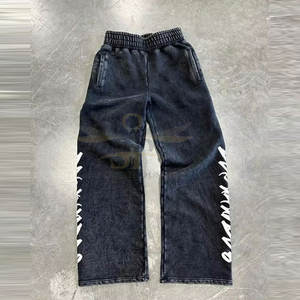 Chándales bordados de angustia de diseño único en venta al por mayor Chándales bordados de angustia de desgaste de calle de alta calidad - Product Image 3