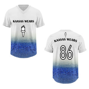 เสื้อเจอร์ซีย์ทีมเบสบอลแขนสั้นเสื้อฮิปฮอปเสื้อทีมเบสบอลแขนสั้นออกแบบได้ตามต้องการ - Product Image 4