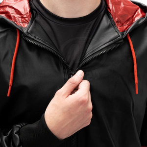 Nouvelle conception tendance, créez votre propre logo, survêtement d'hiver pour homme, respirant, 100% coton, fermeture éclair, costume en cuir de haute qualité, 8 ensembles MOQ - Product Image 2