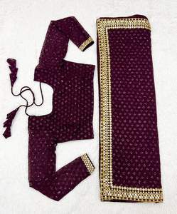 Indian Trending Beautifully Designed <b>Saree</b> Faux Georgette Sequence Work <b>Saree</b> <b>for</b> <b>Women</b> Party and Wedding Wear Wholesale Price - Product Image 6