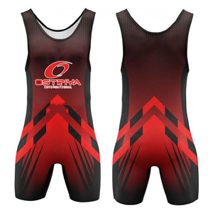 ชุดซิงเกิลเล็ตสำหรับนักมวยปล้ำผู้ใหญ่ ลายโลโก้แบบกำหนดเอง ปี 2026 พิมพ์ลายด้วยความร้อน ผ้าสแปนเด็กซ์/โพลีเอสเตอร์ ป้องกันการหดตัว สำหรับศิลปะการต่อสู้ - Product Image 1