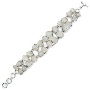 Nouvelle arrivée 925 argent Sterling haute qualité arc-en-ciel pierre de lune pierres précieuses bracelets de luxe faits à la main bijoux fins en gros OEM - Product Image 3