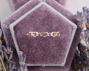 Anillo de Compromiso y Boda de Plata de Ley 925 con Amatista, Estilo Bohemio, Hecho a Mano, Regalo de Moda para Mujer - Product Image 6