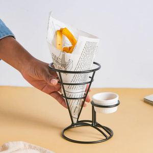 Panier en forme de cône de Snack noir, Design moderne du désert, Designs personnalisés, Logo fabriqué en inde, vente directe en usine, moderne et Unique, 2022 - Product Image 4