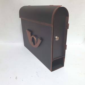 กล่องจดหมายชุบสังกะสีแบบโบราณทำจากโลหะคุณภาพระดับพรีเมียมพร้อมสีดำสำเร็จรูปเหมาะสำหรับการจัดเก็บในสำนักงานและคลังสินค้า - Product Image 4