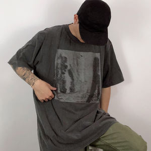 Loose Casual Vintage Acid Wash Fashion Clothing Cotton Oversized t <b>Shirt</b> <b>Men</b> in New Style - Product Image 5