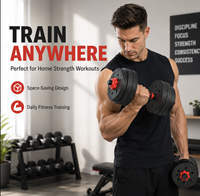 Ensemble d'haltères réglables directement d'usine OEM ODM, poids multiples 10kg 15kg 20kg 30kg 40kg, équipement de fitness pour la maison, vente en gros