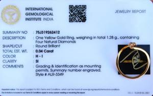 Anillo ligero de diamante Natural certificado IGI minimalista elegante moderno elegante cómodo duradero joyería de uso diario - Product Image 2