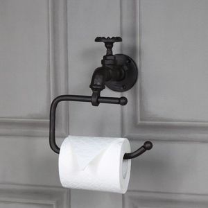 Porte-papier hygiénique en fer de style ferme rustique avec un design fait à la main parfait pour la décoration et l'organisation de la salle de bain - Product Image 5