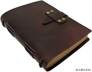 Handcraft Genuine Leather <b>Notebook</b> Journal Top Grade 120 Sheets Kraft Pages Business Precision Stitch <b>Diary</b> for Gift - Product Image 1