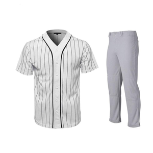 Conjunto de ropa de béisbol y softbol de poliéster transpirable con mangas cortas y tela deportiva suave con control de humedad - Product Image 1