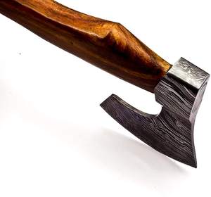 Wholesale Customized Bulk Orders OEM ODM Service Professional Axe Handmade Damascus Steel Hatchet Axe with Natural Wood <b>Handle</b> - Product Image 5