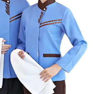 Suministro directo de fábrica Uniforme de restaurante de cocina hecho a medida Diseño único Uniformes de restaurante y bar de color sólido - Product Image 5