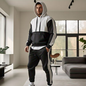 Sudadera con capucha de alta calidad, pantalones de chándal, ropa deportiva para hombre, chándal para correr, chándal de lana de algodón transpirable para hombre - Product Image 1