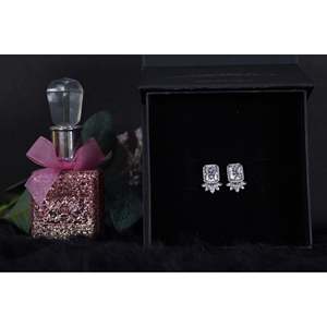 SILVERINGS 925 Sterling Silver Azalea <b>Crystal</b> <b>Stud</b> <b>Earrings</b> for Wedding-Anti-tarnish - Product Image 1