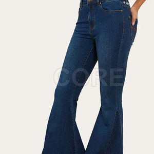 Nouveauté Pantalons jeans évasés pour femmes Pantalons jeans évasés respirants pour femmes de service OEM - Product Image 3