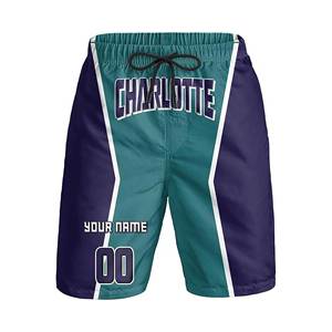 Pantalones cortos de playa de deportes medios de secado rápido para hombre de estilo callejero personalizado cintura elástica sólida para regalo personalizado de los fanáticos del béisbol - Product Image 1