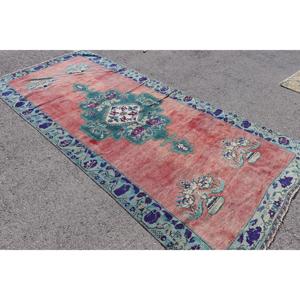 พรมวินเทจตุรกี ขนาด 4.5x10.3 ฟุต พรมสีแดงขนาดใหญ่ลายอิคัต - Product Image 2