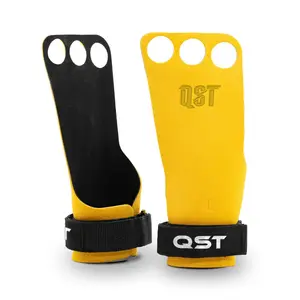 Three Finger Hole Protective Hand Grip Weigh lifting Custom Logo Design & Color OEM ODM Services