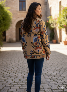 Veste Femme Automne Tricotée Velours Élégante Manches Longues Casual Vêtement Extérieur Solide Texturé Manteau Mode - Product Image 2