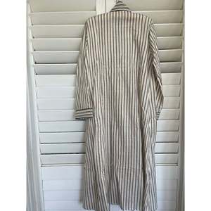 Caftán marroquí de playa con rayas del desierto, cubrebañador de manga larga, algodón indio Khadi - Product Image 3