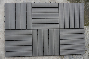 Giá rẻ không thấm nước DIY lồng vào nhau sàn nhựa ngoài trời <span class=keywords><strong>Composite</strong></span> decking gạch 5 thanh dễ dàng cài đặt - Product Image 2