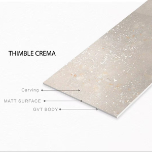 Baldosa de Porcelana Tallada THIMBLE CREMA de 600x1200mm, Acabado Mate, Estilo Europeo Moderno, Antibacteriana, Resistente al Desgaste, Antideslizante, 9mm de Grosor, para Piso - Product Image 1