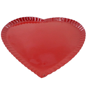 Juego de decoración de mesa de 3 bandejas de Metal en forma de corazón OFFWhite con revestimiento en polvo bandeja de gran tamaño para decoración del hogar hecha a mano - Product Image 3