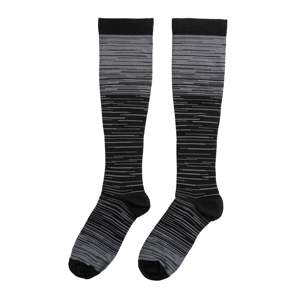 Chaussettes de compression de voyage personnalisables 100 % coton respirantes antibactériennes à rayures jacquard pour le cyclisme intensif - Product Image 1