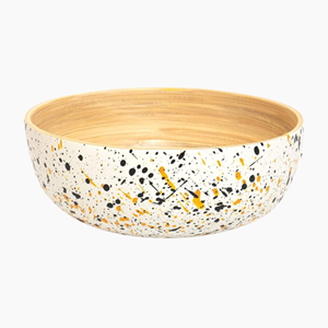 Wholesale Polished Spun <b>Bamboo</b> Salad <b>Bowls</b> Eggshell Lacquer Inlaid Fruit Serving <b>Bowl</b> Home Decor Kitchenware From Vietnam - Product Image 4