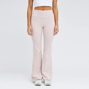 Pantalon évasé pour femmes avec logo personnalisé à vendre dernier modèle Active Wear pantalon de survêtement en polaire à bas quantité minimale de commande Service OEM - Product Image 5