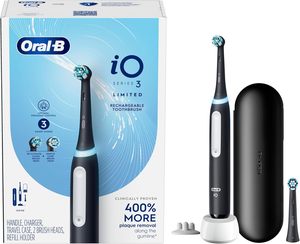 Brossette à dents électrique rechargeable Oral-B IO pour adultes, nettoyage en profondeur, contrôlée par application, étanche IPX0, noire, série IO 3, édition limitée 2 - Product Image 6