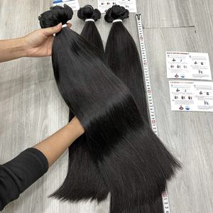 Extensions de cheveux humains vietnamiens bruts, texture naturelle droite et naturellement ondulée, double trame machine, haute qualité - Product Image 6