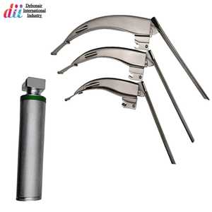 Ensemble de laryngoscopes McCoy à pointe flexible, réutilisables, en acier inoxydable, manche moyen, certifiés CE ISO, fournisseur OEM ODM en gros - Product Image 5