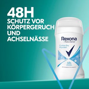 Rexona - Cotton Dry Cotton, Déodorant stick pour femmes, lot de 6 (6 x 40 ml) - Product Image 6